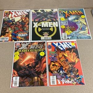 Marvel X-Men Comic Book Set with Red and Yellow Accents